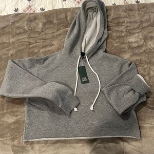 Crop top gray hoodie